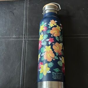 Disney cruise line floral water bottle mage from metal with a screw top